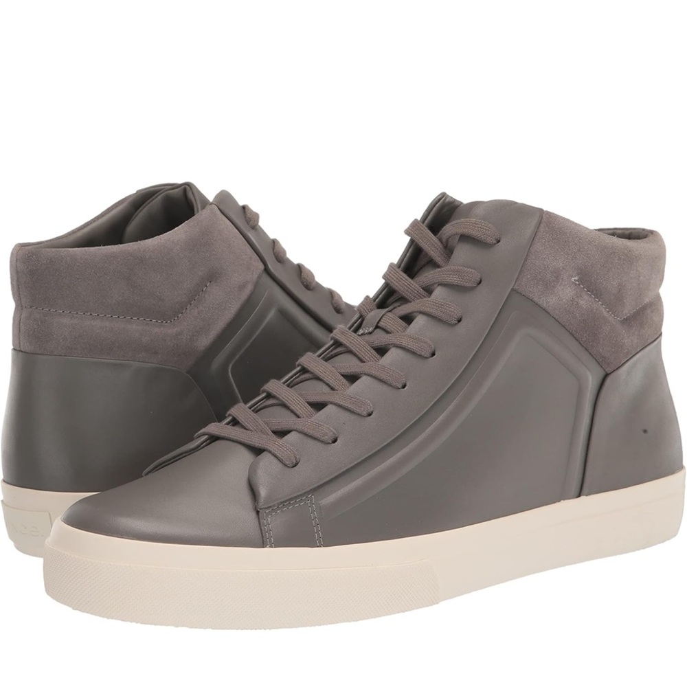 Vince Fynn Men's High Top Leather & Suede Sneakers - NWT - USA MENS SZ 10